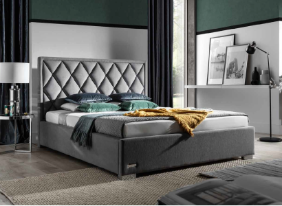 Designer Bed Bedroom Beds Textile Leather Hotel Luxury Upholstery Seat Fabric